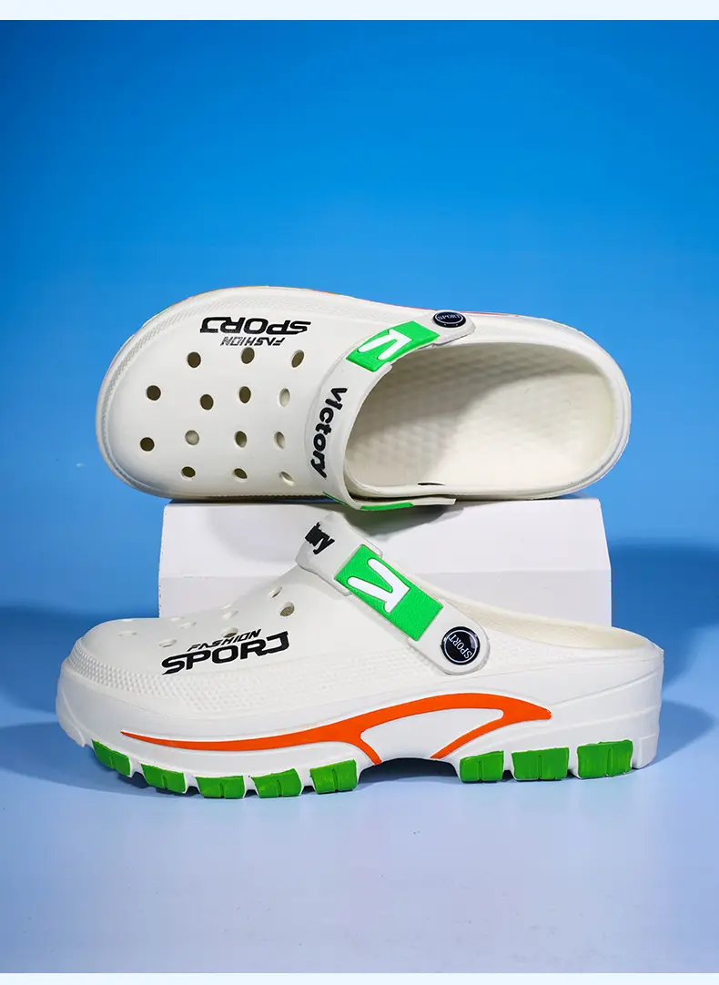 (Cross-border trading), fashionable lightweight sandals, summer trend Crocs-style slippers, beach casual footwear, closed toe, suitable for outdoor we — chobi 11
