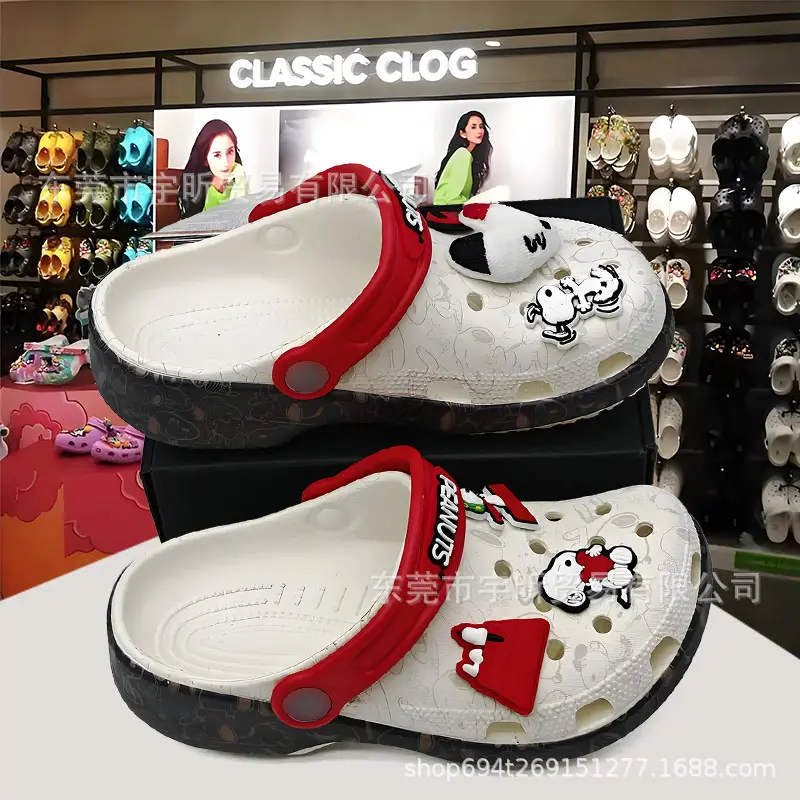 cross Children's Crocs-style slippers, children's bag, beach footwear, sandals, for teenagers, closed toe, family style — chobi 15