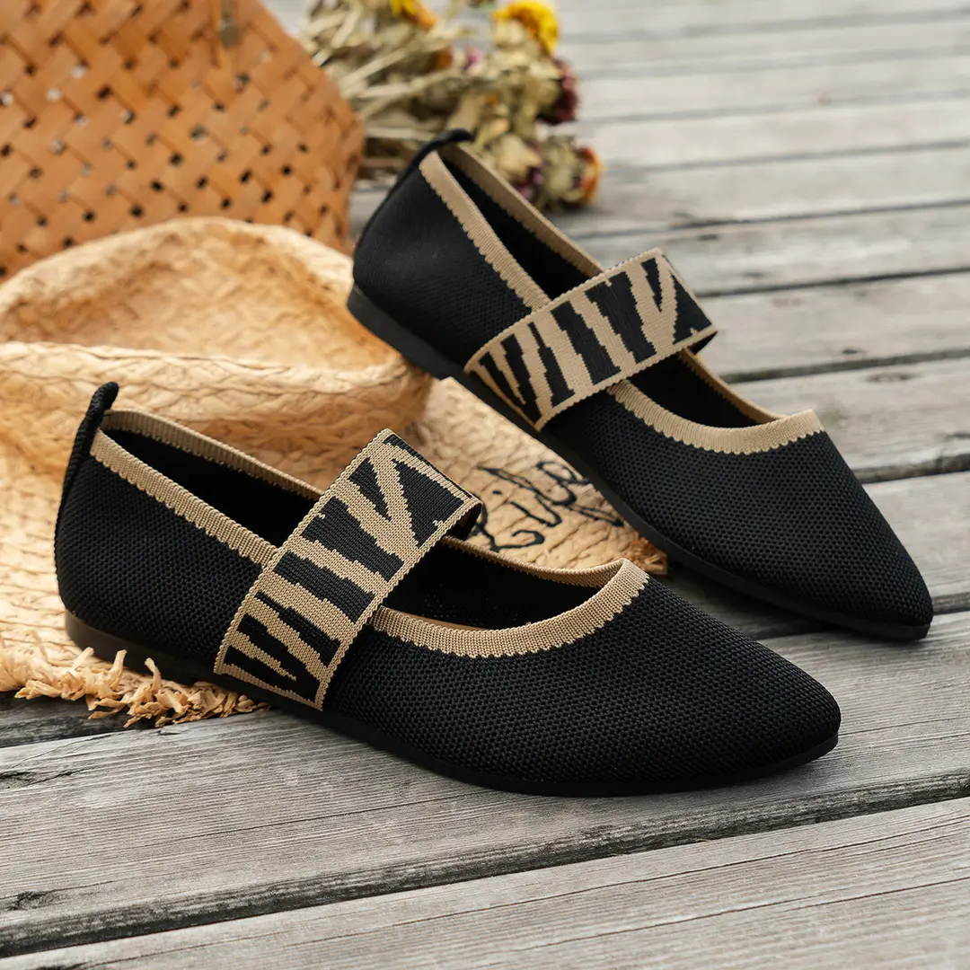 (Cross-border trading), shoes flat pointed-toe low-cut, slip-ons, breathable two-tone loafers, European style, made with flyknit technology — chobi 22
