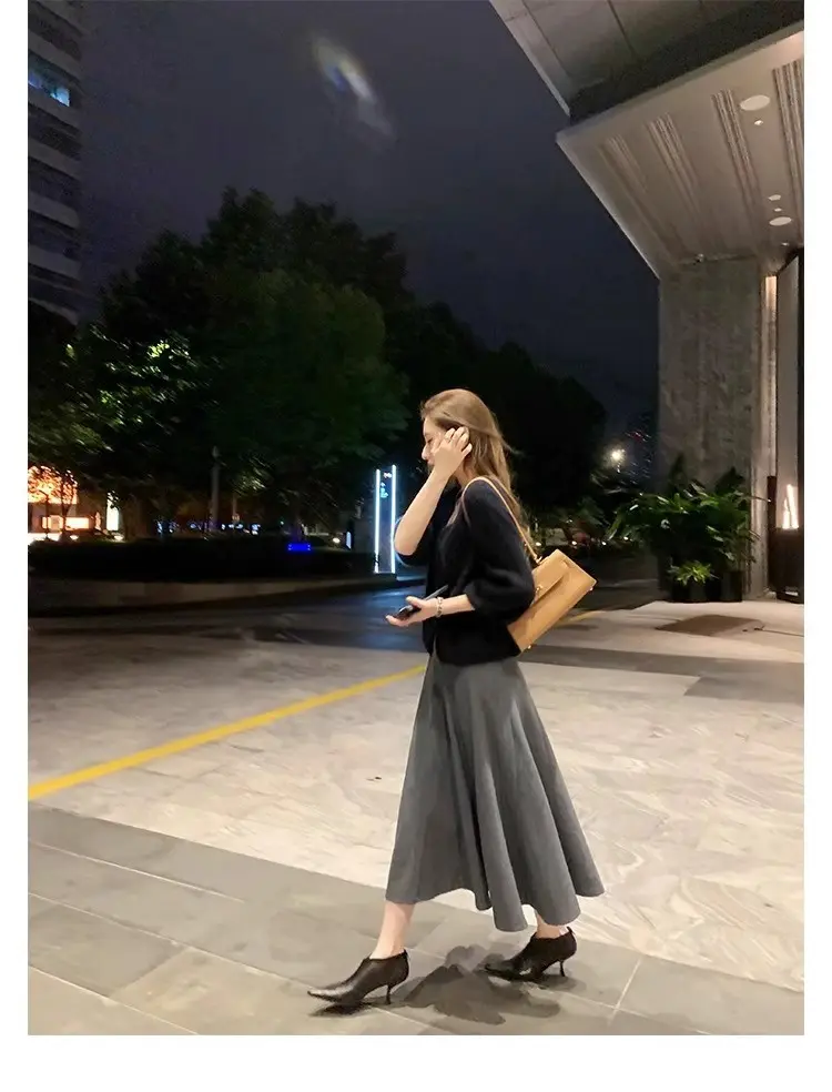 Elegant high heels pointed-toe stiletto heels, universal demi-season low boots, (Physicals), french style — chobi 25