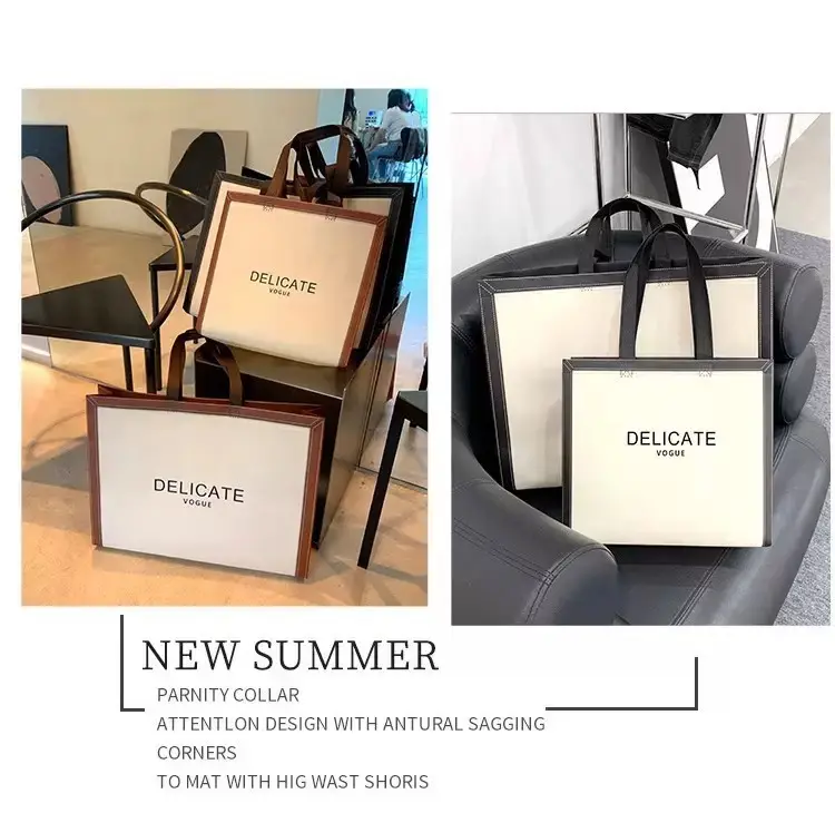 Linen bag non-woven cloth, shopping bag, increased thickness, with your logo imprint, Birthday gift, custom-made — chobi 8