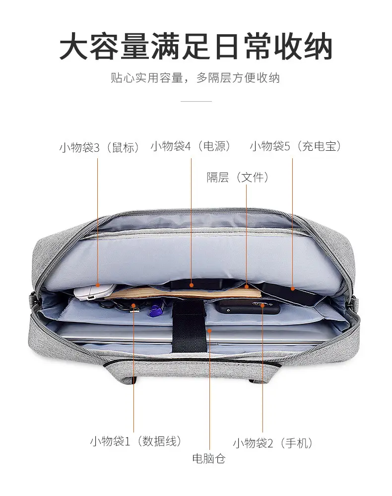 (Wholesale), one-shoulder bag, laptop, waterproof bag for men and women, 131415.6 inch, logo printing service — chobi 40