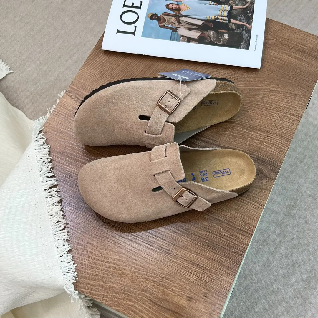 (Cross-border trading), leather mule platform, Birkenstock Boston style shoes for men and women — chobi 14