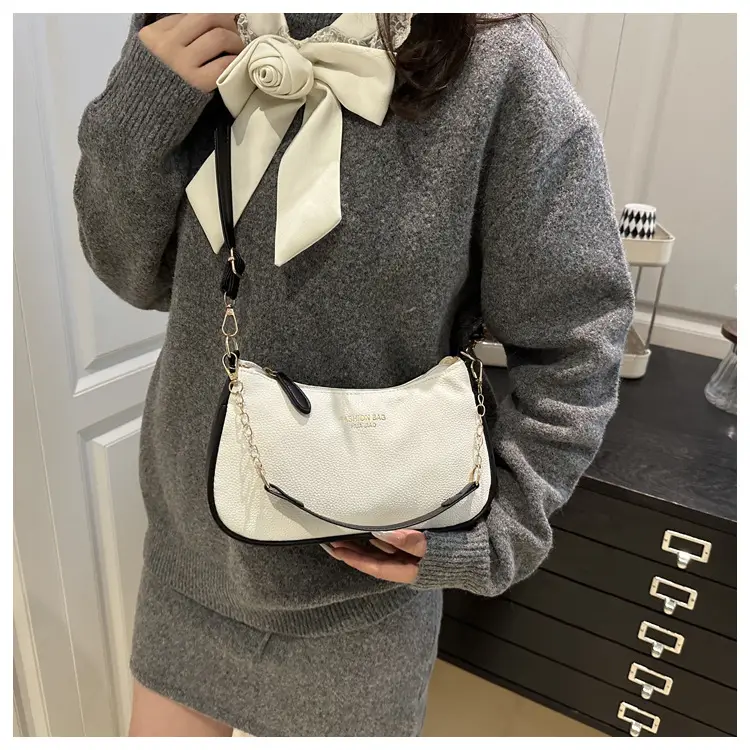 Fashionable trend solid color underarm bag, shoulder bag, one-shoulder bag, purse — chobi 16