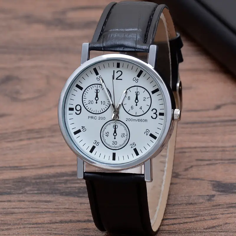 Men's quartz watch, glossy strap — chobi 2