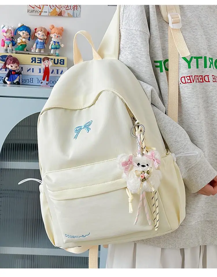 Backpack, Japanese universal capacious fresh shoulder bag, for secondary school — chobi 16
