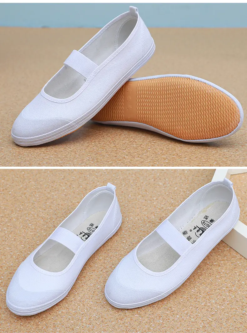 Children's cloth breathable shoes, espadrilles for early age, white sneakers — chobi 23