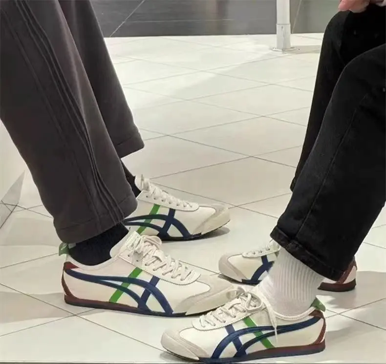 Cross-border Onizuka official website onslaught tiger flagship men's and women's one-step lazy moral training Forrest Gump white shoes — chobi 38