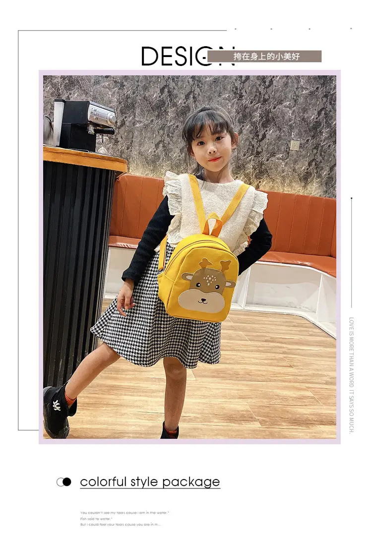 (Wholesale), cartoon hairpins, school bag for early age for men and women girl's, cute children's backpack, 2-5 years, early education — chobi 2