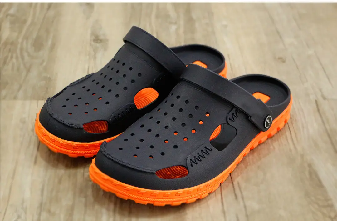 Vietnamese style Wentu slippers WENTU sandals dual-purpose shoes men's fashion outdoor and indoor two-color mesh holes — chobi 21
