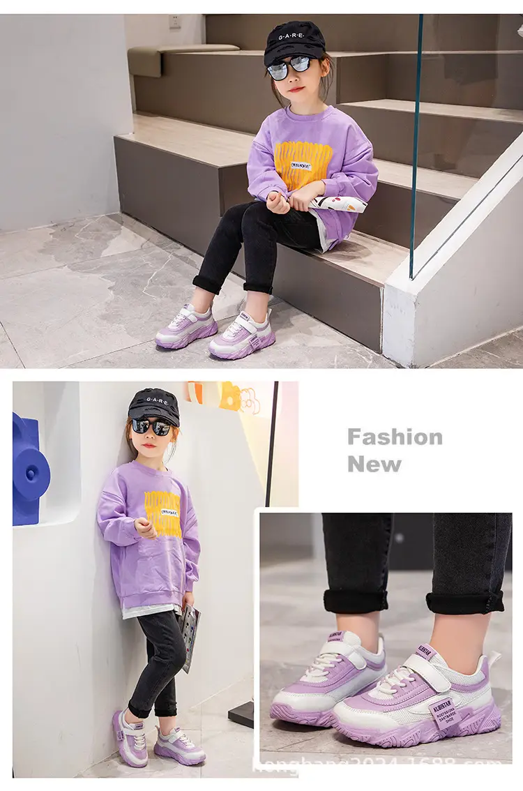 (Cross-border trading), children's white sneakers, running sneakers for students, Collection Year 2024, for teenagers — chobi 3