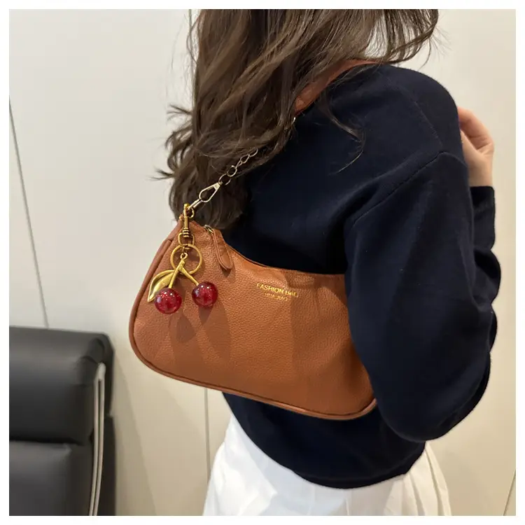 Fashionable trend solid color underarm bag, shoulder bag, one-shoulder bag, purse — chobi 11