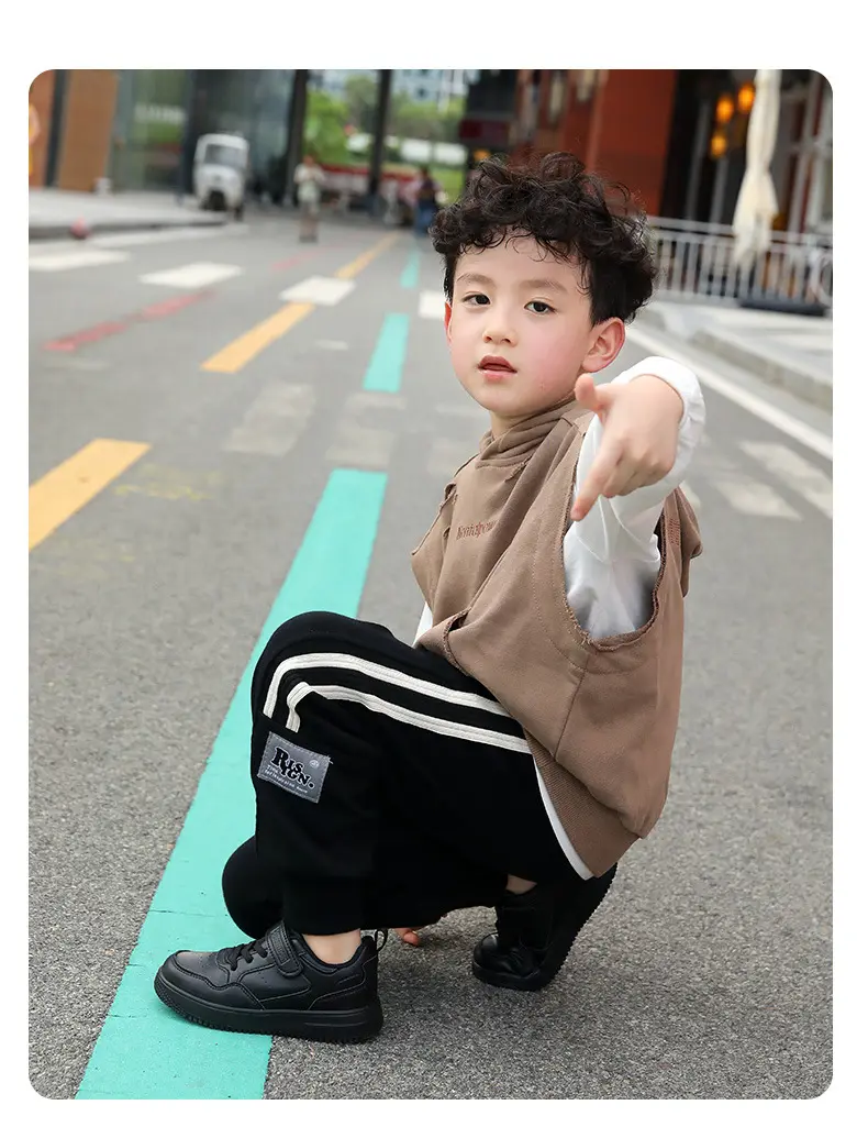 Children's white white sneakers for boys, white shoes for students — chobi 19