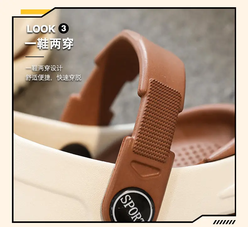 Crocs-style slippers for boys, children's sandals, closed toe, 6-15 years, for teenagers, 8-12 years — chobi 11