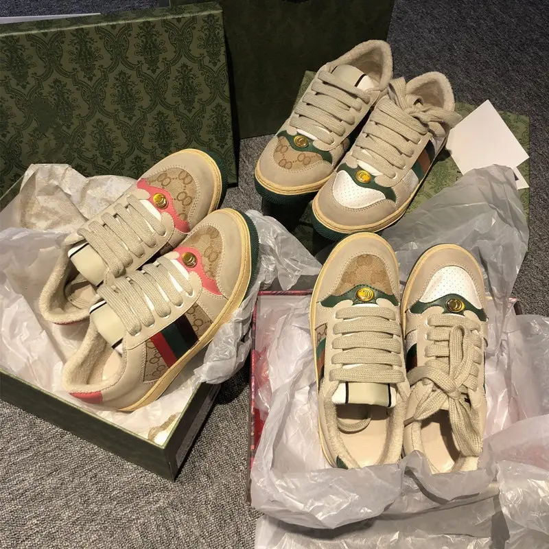 Pure original high version G family dirty shoes old flower green old retro small dirty shoes men's and women's sports flat shoes batch round head — chobi 11