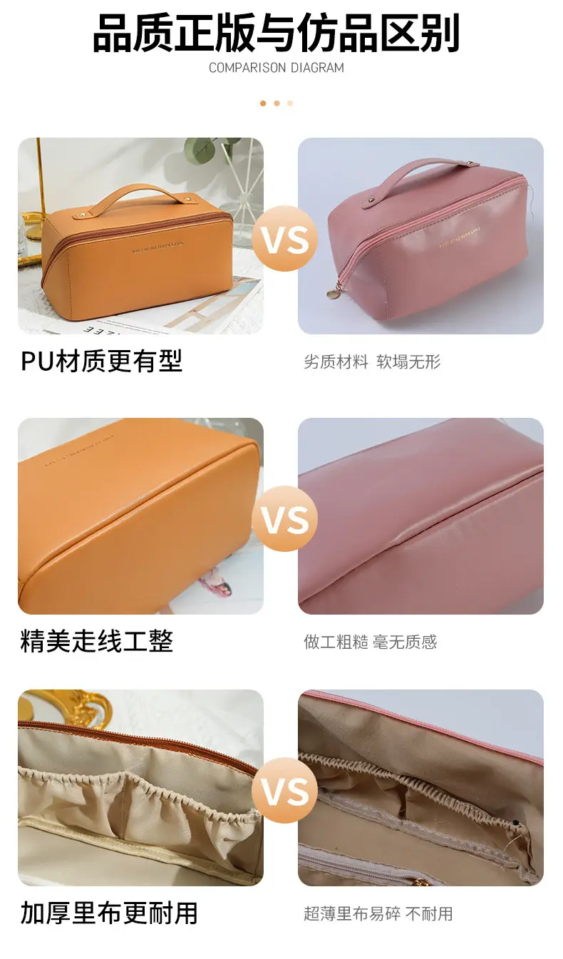 Handheld pillow, brand cosmetic bag, polyurethane organ, travel bag, capacious organizer bag, high-quality style — chobi 15