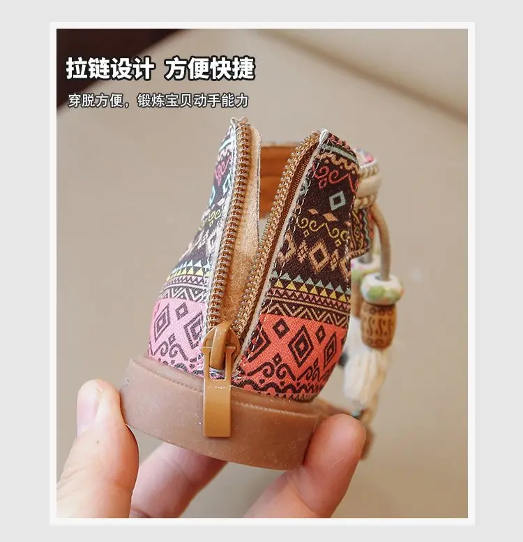 Ethnic sandals, fashionable children's beach footwear, ethnic style, western style, summer 2024 — chobi 8
