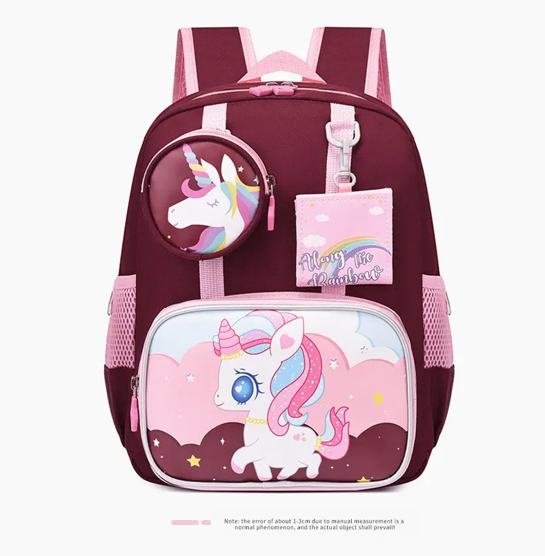 School bag for kindergarten, cartoon backpack for students, purse, card holder, pony, Spiderman — chobi 22