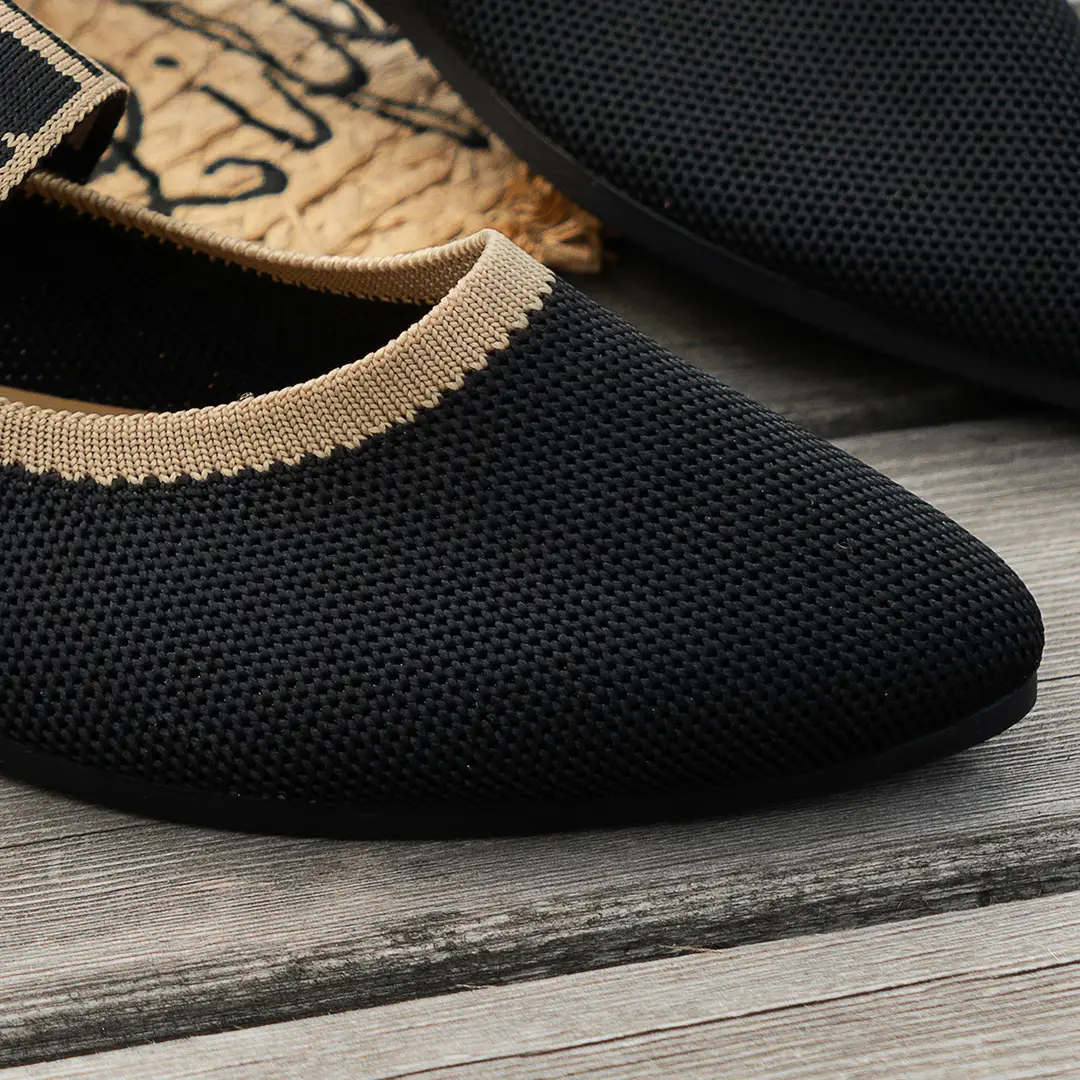 (Cross-border trading), shoes flat pointed-toe low-cut, slip-ons, breathable two-tone loafers, European style, made with flyknit technology — chobi 7