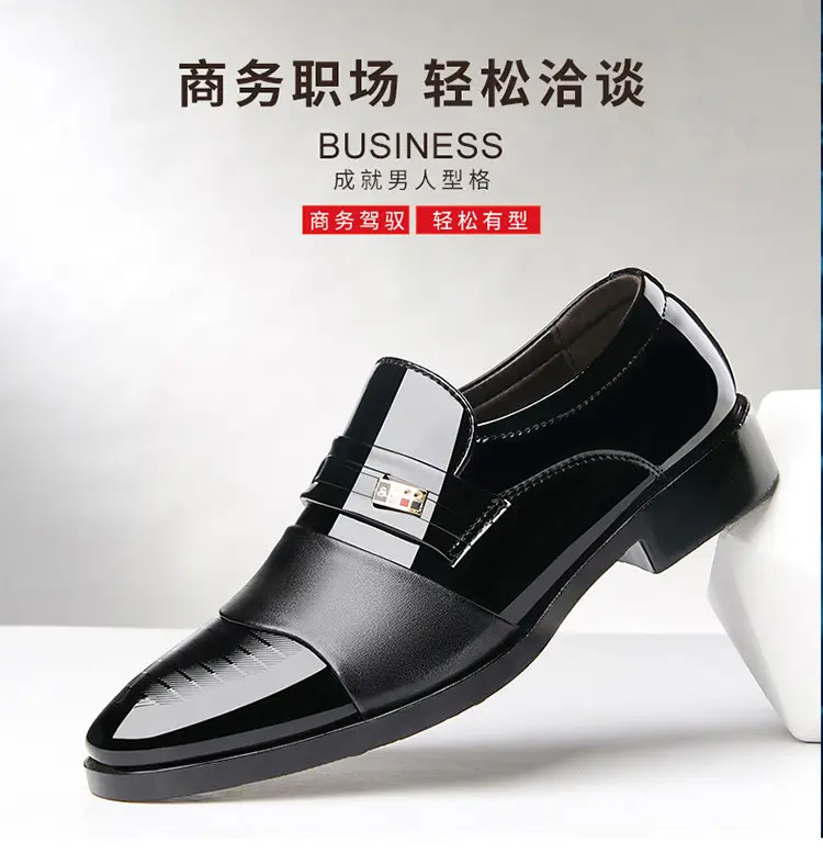 Men's winter classic suit jacket, insulated slip-ons, universal casual wedding shoes, plus size — chobi 10