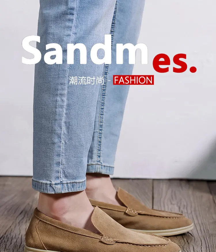Autumn loafers low-cut, suede shoes, slip-ons flat, trend of season, easy to put on — chobi 1