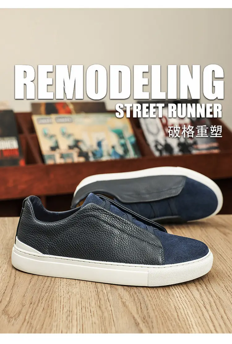 Leather casual universal shoes, fashionable trend loafers, European style, cowhide, Korean style — chobi 3