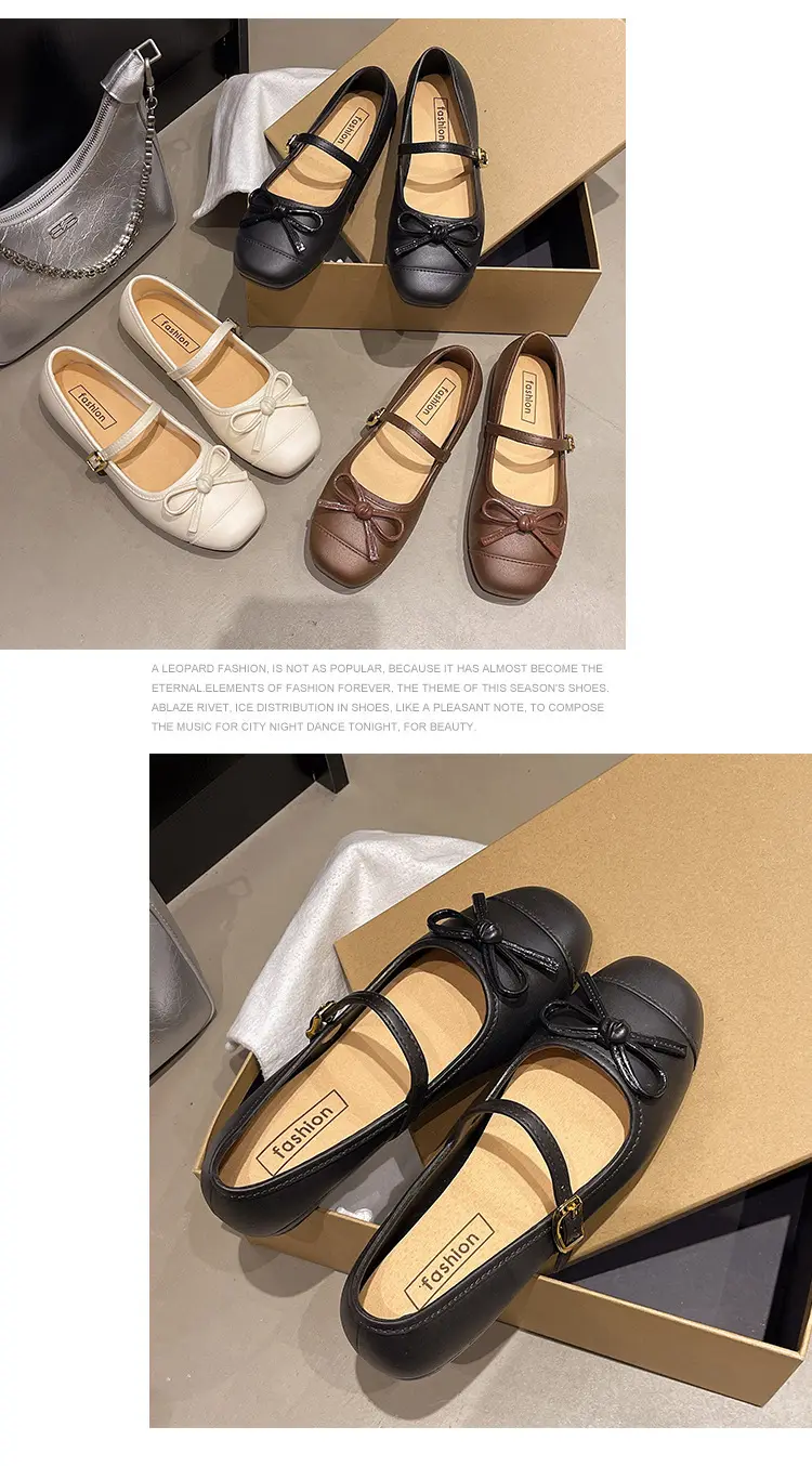 Summer breathable fashionable Mary Jane shoes with bow, french style, high-quality style, women's style, 2026 years — chobi 11