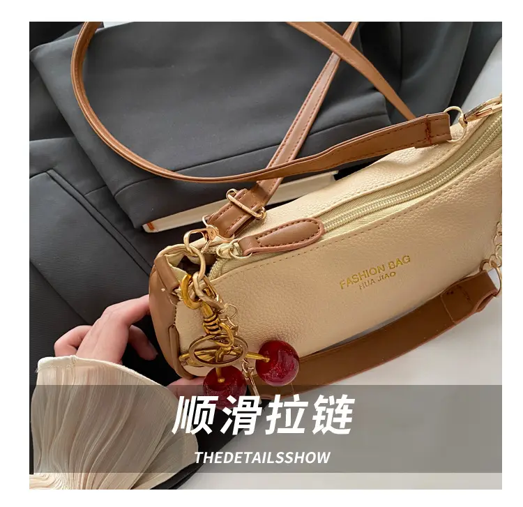 Fashionable trend solid color underarm bag, shoulder bag, one-shoulder bag, purse — chobi 5