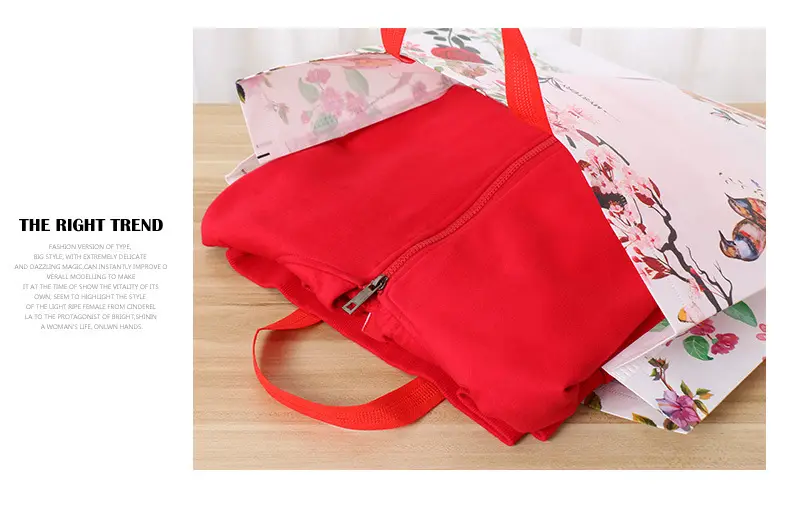 Folding linen bag non-woven cloth, cloth bag, shopping bag, Birthday gift — chobi 11