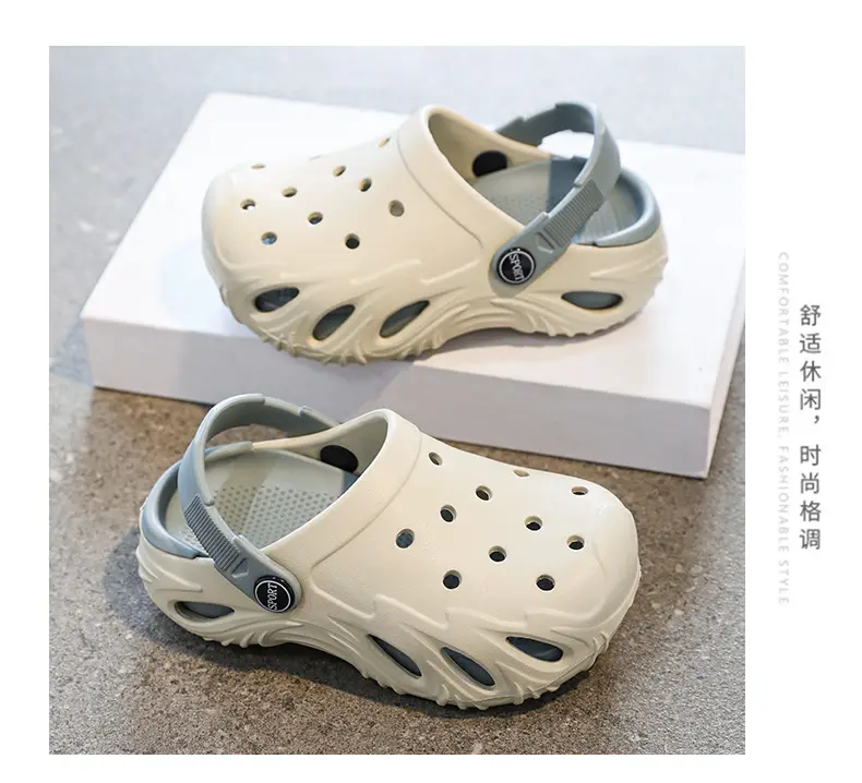 Crocs-style slippers for boys, children's sandals, closed toe, 6-15 years, for teenagers, 8-12 years — chobi 16