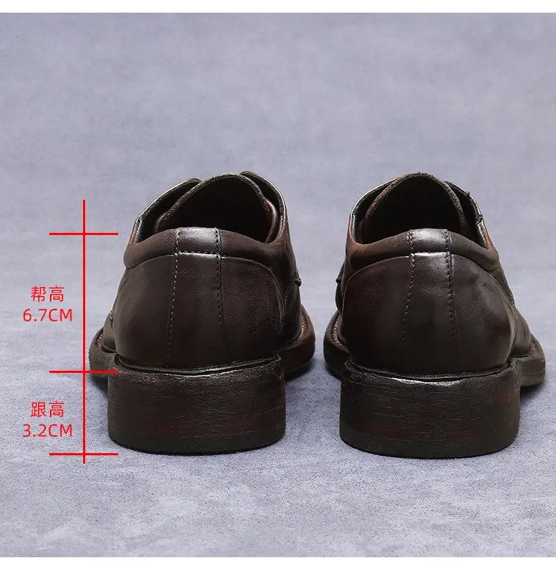 [vip spot] Light luxury Goodyear handmade shoes men's shoes cowhide leather sole genuine leather trendy business shoes British style — chobi 10