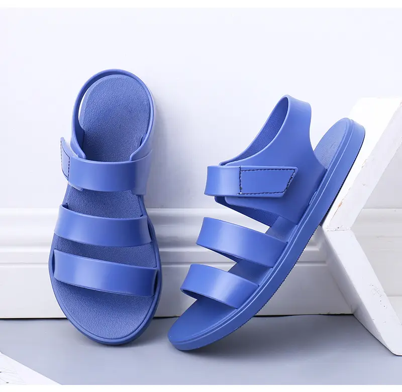 Women's sports sandals, lightweight breathable universal mule with velcro for students flat, suitable for spring and autumn — chobi 23