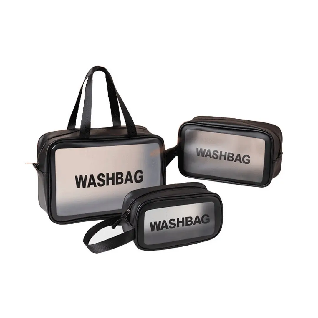 Classic fresh waterproof capacious handheld cosmetic bag PVC for traveling — chobi 5