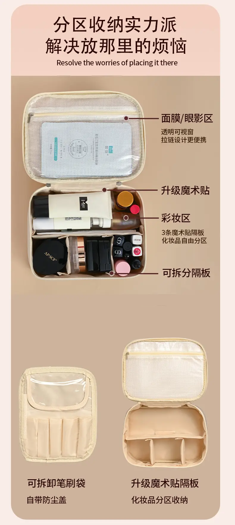 (Cross-border trading), capacious cosmetic bag, universal organizer bag, high-quality style — chobi 8