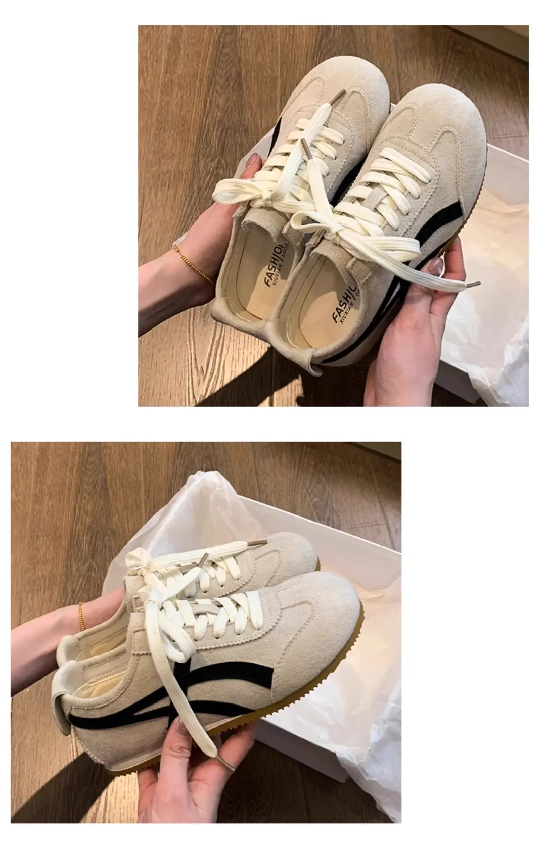 Retro summer GAT shoes, universal sports casual footwear flat for leisure, women's style, Collection Year 2025 — chobi 38