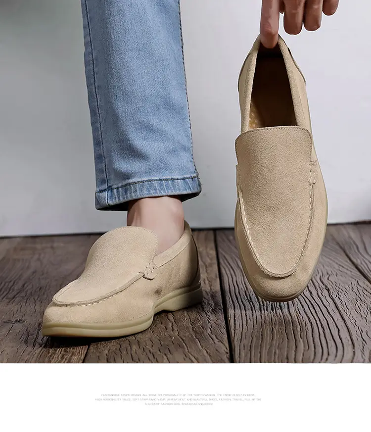 Autumn loafers low-cut, suede shoes, slip-ons flat, trend of season, easy to put on — chobi 7