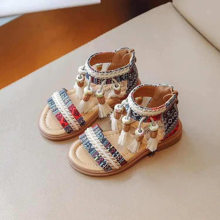 Ethnic sandals, fashionable children's beach footwear, ethnic style, western style, summer 2024 — chobi 4
