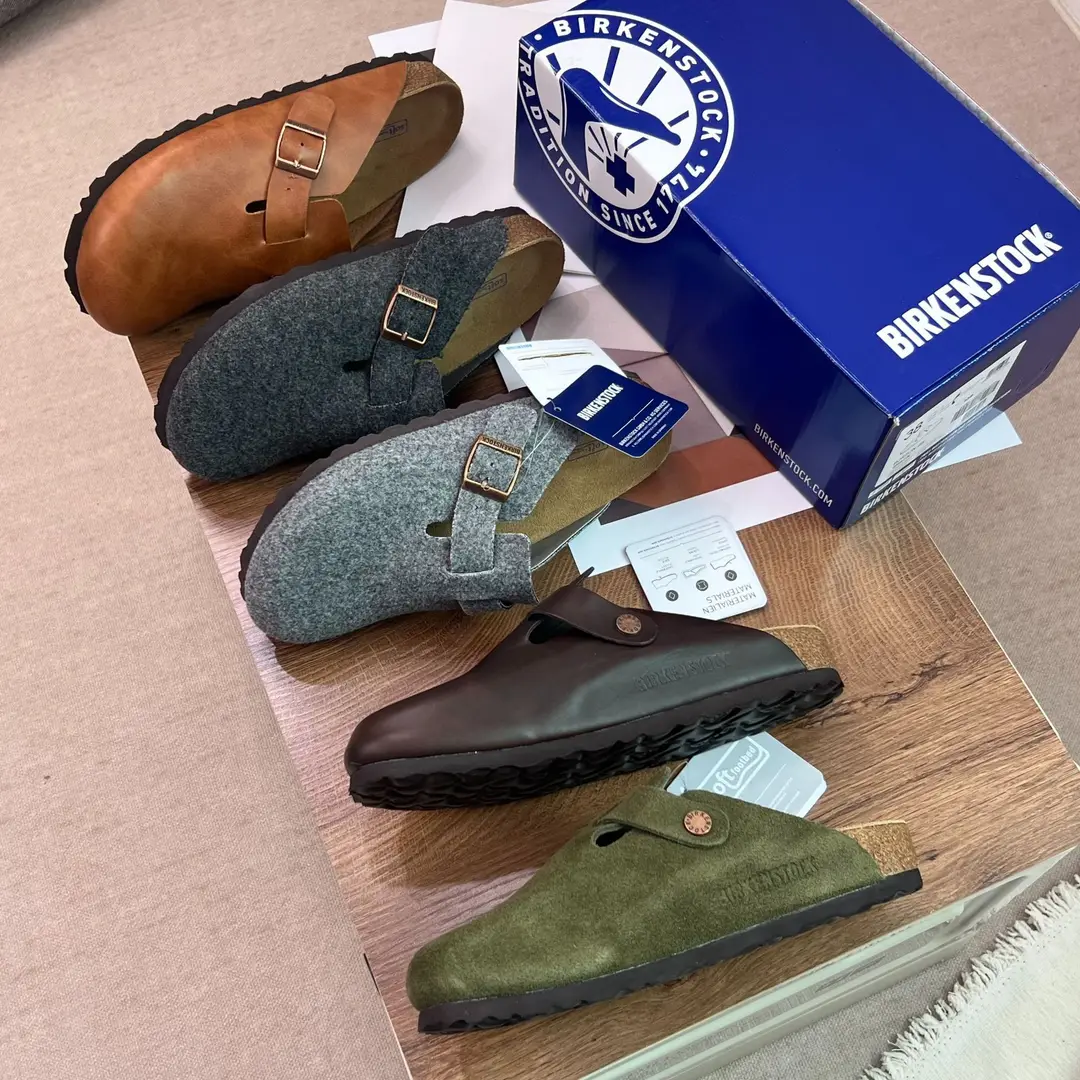 (Cross-border trading), leather mule platform, Birkenstock Boston style shoes for men and women — chobi 21