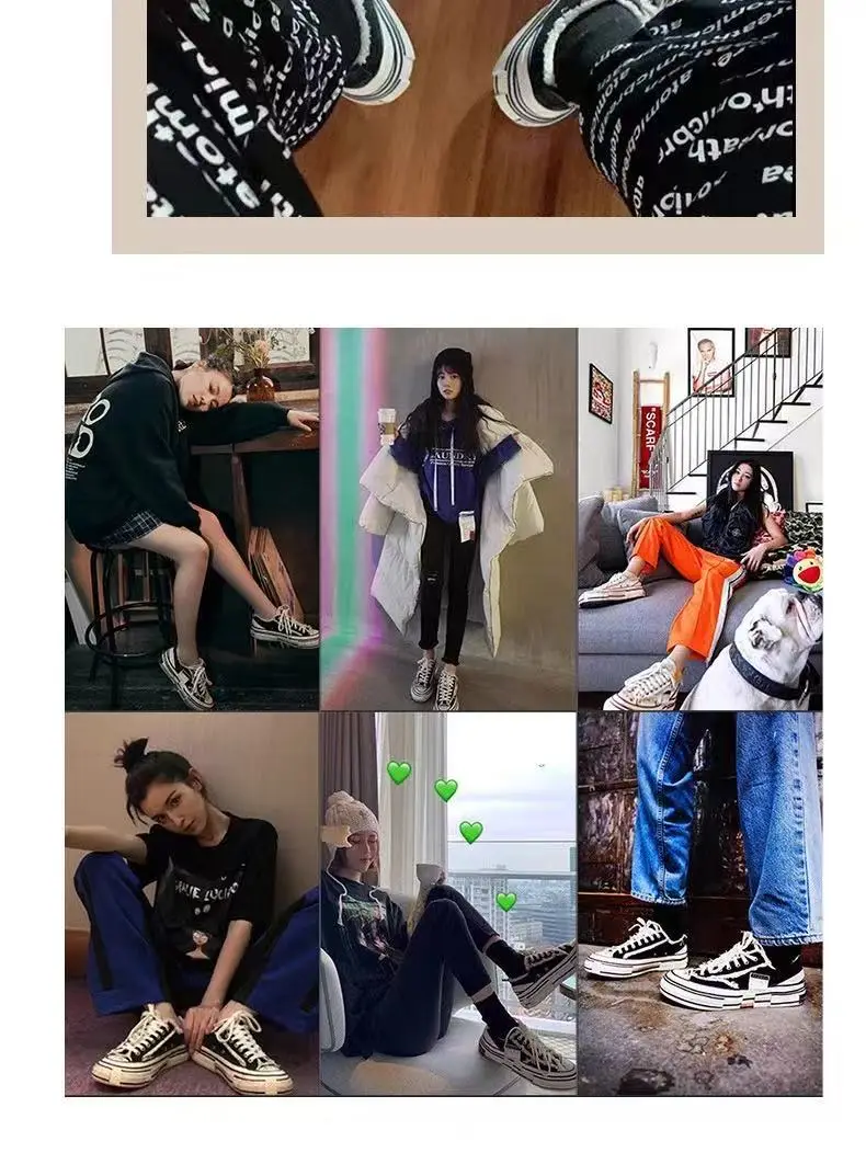 Cloth trend espadrilles for men and women, universal sneakers platform, internet celebrity, for beloved, height increasing — chobi 1