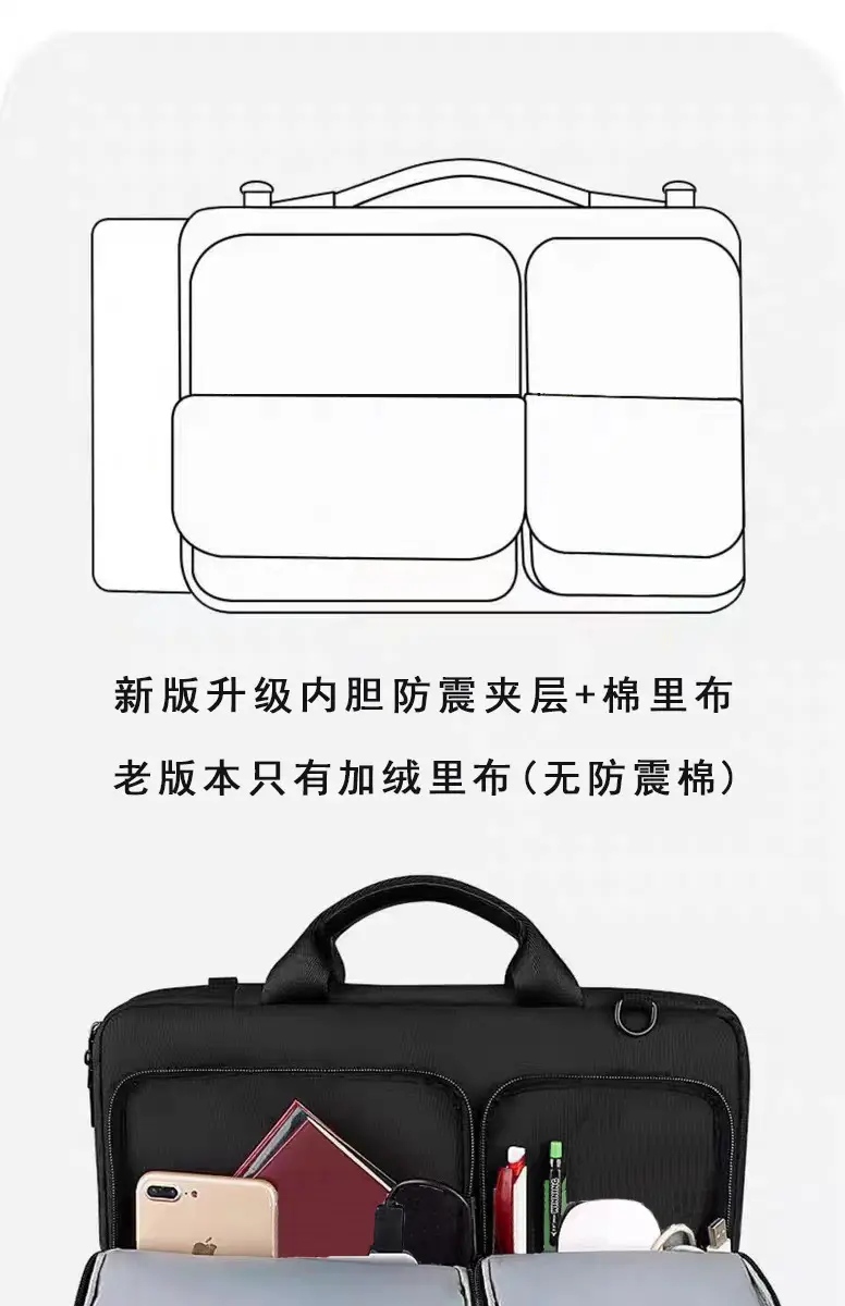 Small design patch, laptop, bag strap, handheld handle for documents, organizer bag, 16 inch — chobi 2