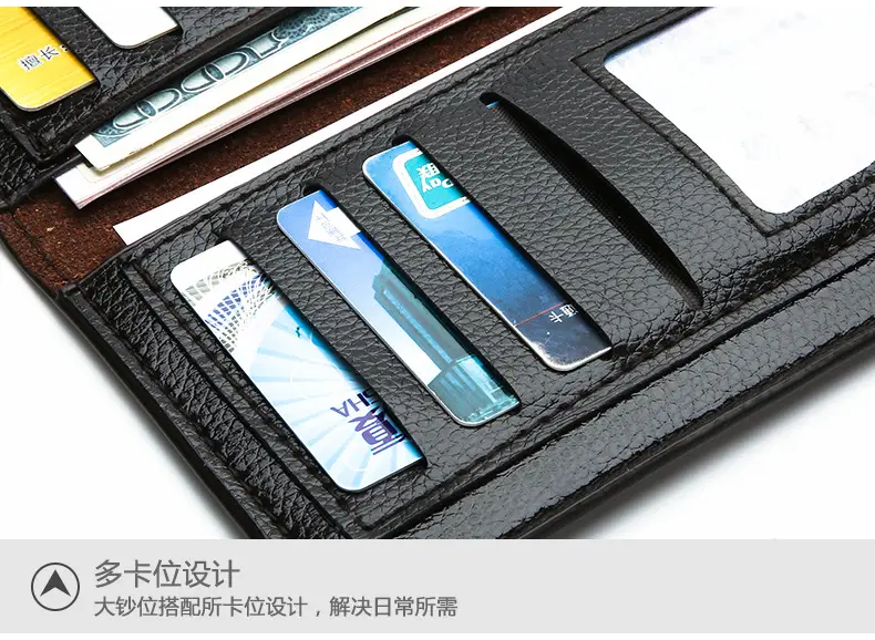 (Cross-border trading), jeep, men's long wallet, card holder, retro solid color bag — chobi 18