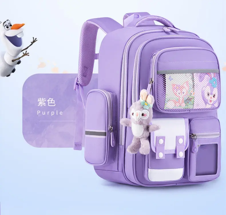 (Wholesale), school bag, children's capacious backpack, spine protection — chobi 14