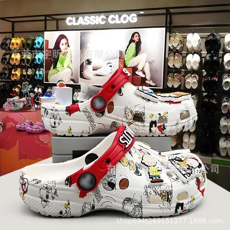 cross Children's Crocs-style slippers, children's bag, beach footwear, sandals, for teenagers, closed toe, family style — chobi 14