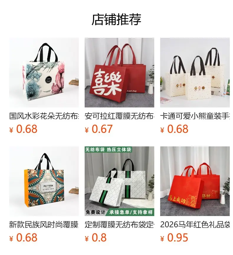 (Cross-border trading), linen bag non-woven cloth, shopping bag, Amazon, high-quality style — chobi 1