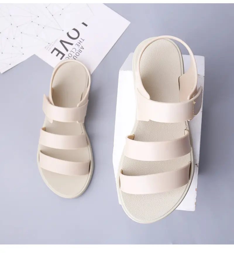 Women's sports sandals, lightweight breathable universal mule with velcro for students flat, suitable for spring and autumn — chobi 26