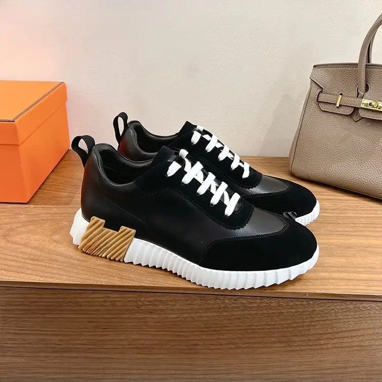 Classic two-tone universal fashionable running sneakers for leisure for men and women flat, genuine leather, for beloved — chobi 2