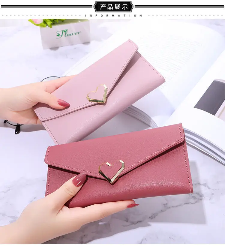 Wallet, shoulder bag, long small clutch bag, cute fresh card holder, Korean style — chobi 5