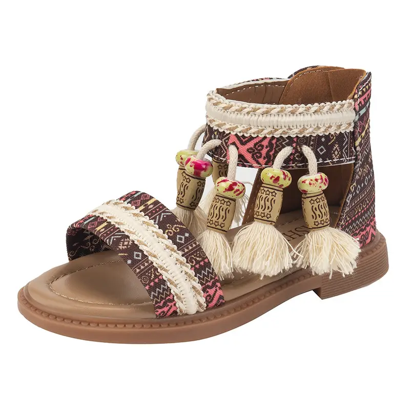 Ethnic sandals, fashionable children's beach footwear, ethnic style, western style, summer 2024 — chobi 23