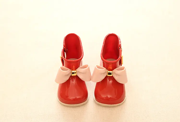 mini sed Children's bow rain boots baby rubber shoes cute rain boots girls fashion waterproof waterproof shoes rain boots a — chobi 30