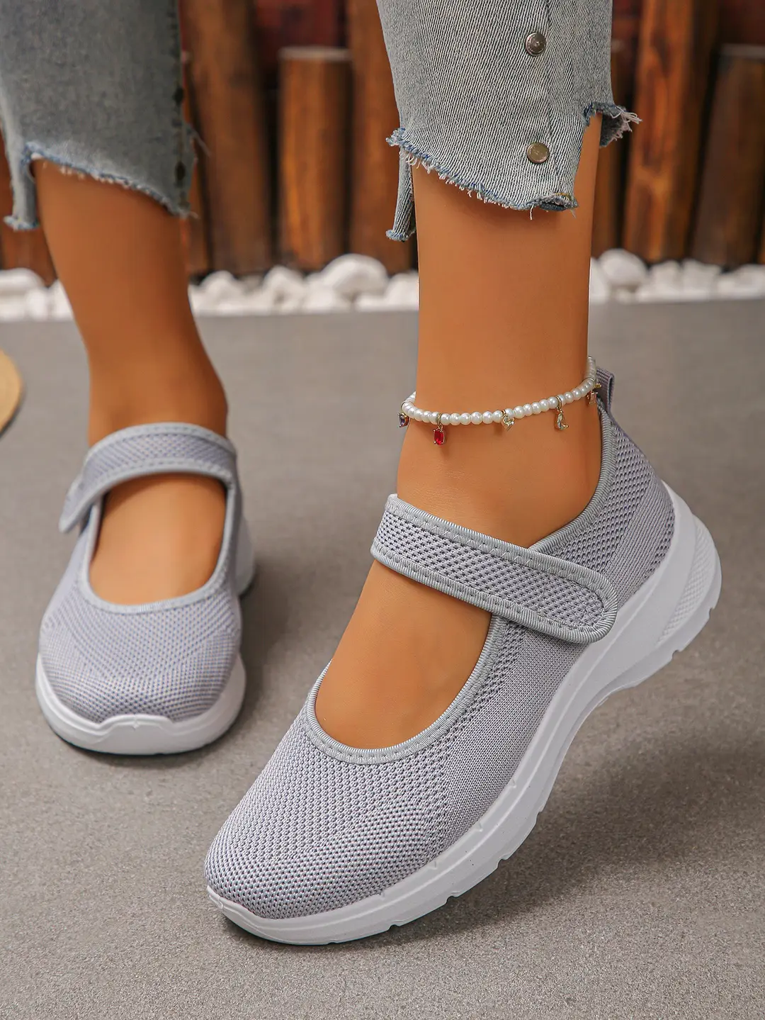 (Cross-border trading), Mary Jane shoes, breathable shoes, lightweight sneakers low-cut, casual women's walking shoes, plus size, for middle age, made — chobi 26